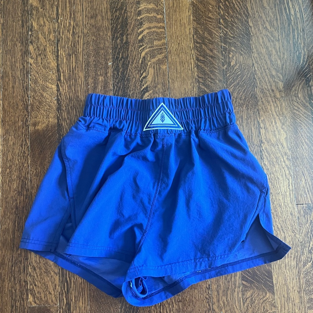 Free people movement blue shorts